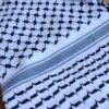 Palestine Keffiyeh Romal (White & Black) – Premium Quality | made in chaina