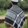 Palestine Keffiyeh Romal (Black & White) – Premium Quality | Stylish & Sunnah Inspired